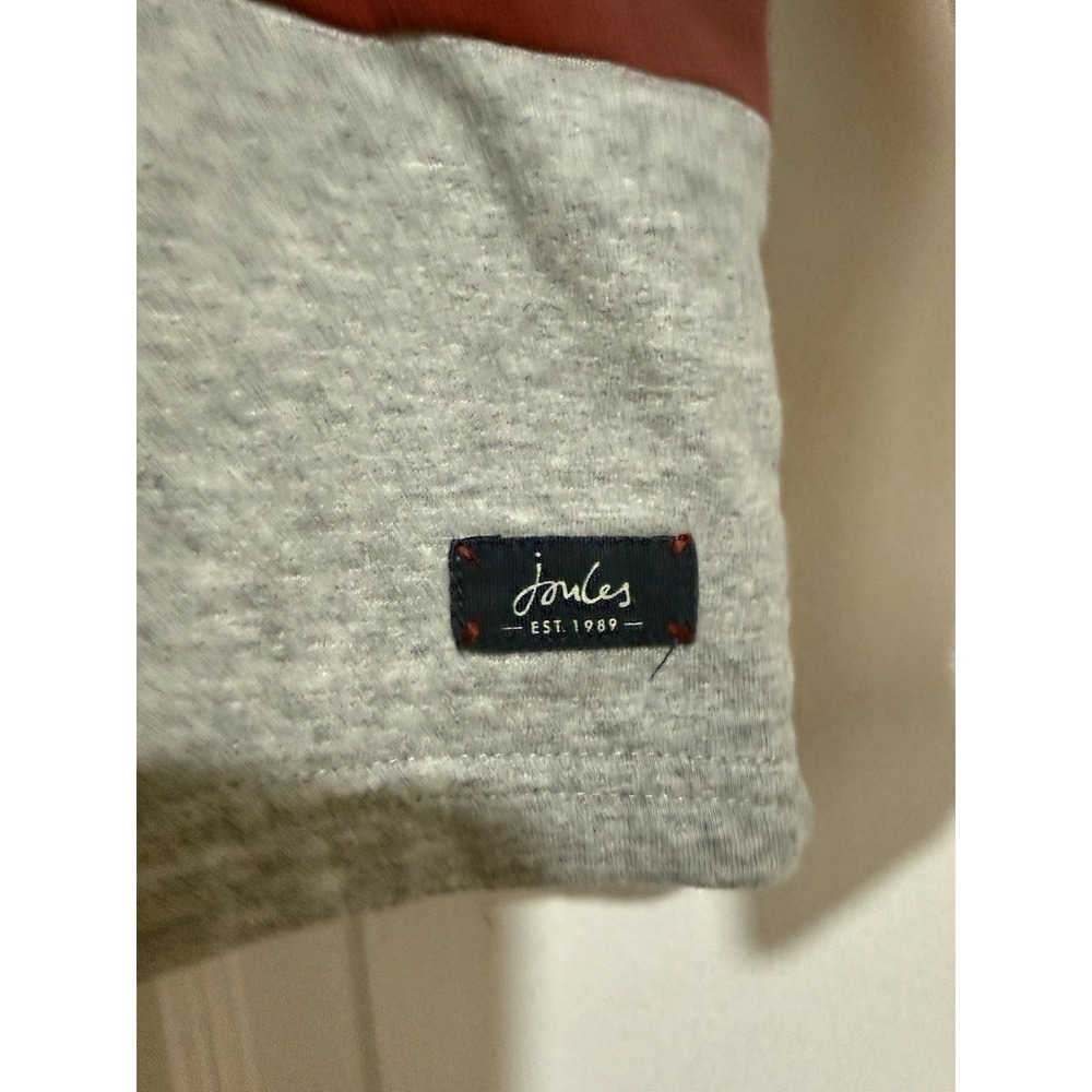 Joules Boys Colorblock 1/4 Zip Fleece Sweatshirt Navy Red Gray Logo 2T - Picture 3 of 8